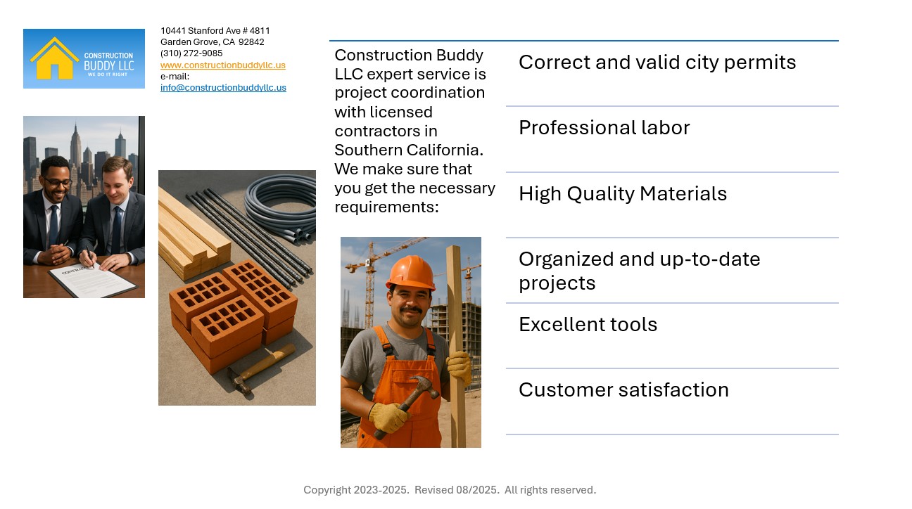 Construction Buddy - Overview